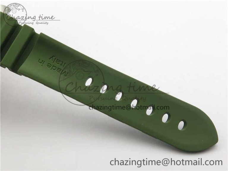 PAM1055 Luminor Submersible 42mm Verde Militare VSF 1:1 Best Edition on Green Rubber Strap P.900 Clone