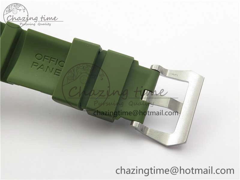 PAM1055 Luminor Submersible 42mm Verde Militare VSF 1:1 Best Edition on Green Rubber Strap P.900 Clone