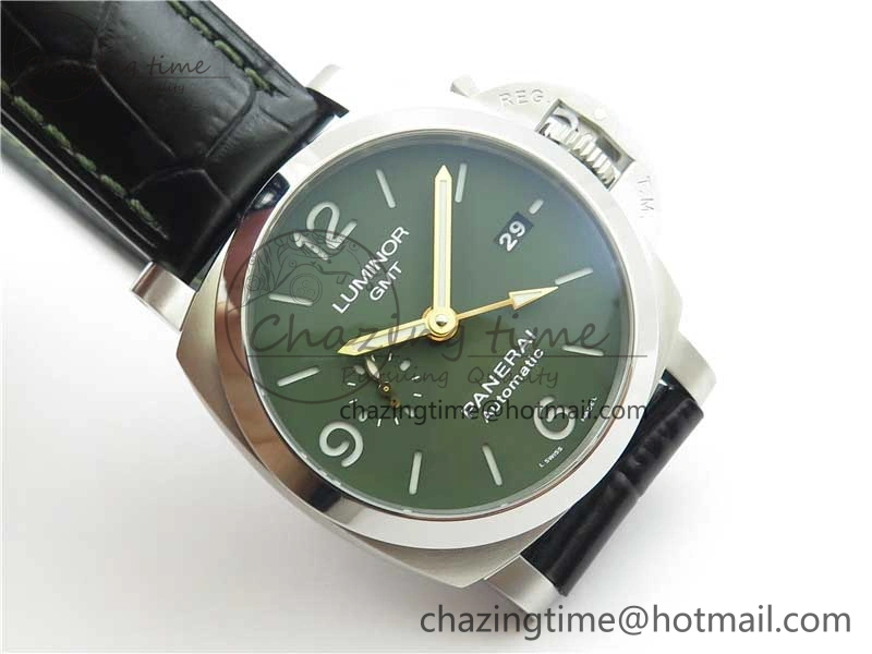 PAM1056 Luminor GMT VSF 1:1 Best Edition on Black Leather Strap P.9011 Clone