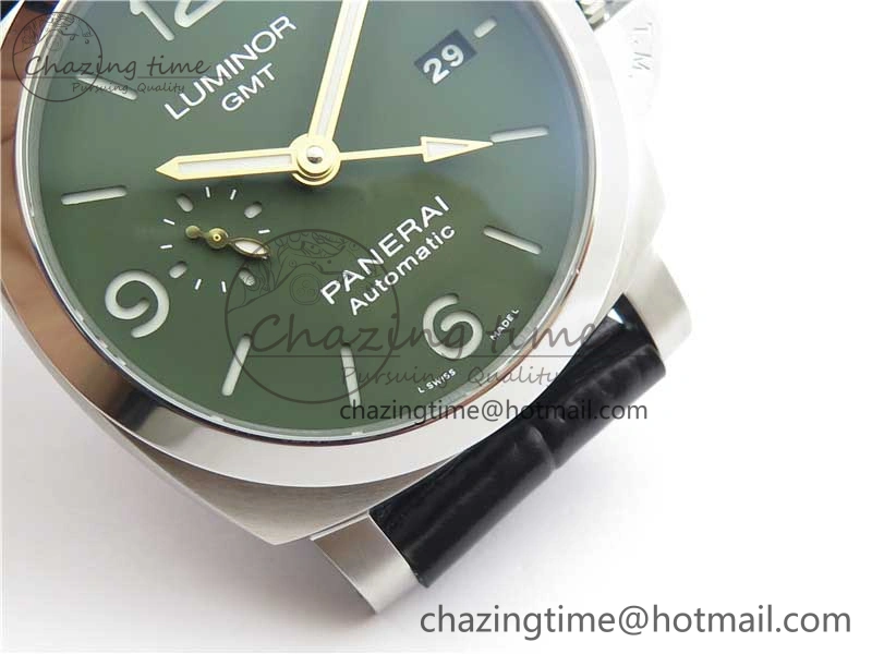PAM1056 Luminor GMT VSF 1:1 Best Edition on Black Leather Strap P.9011 Clone