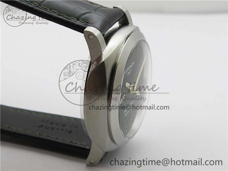PAM1056 Luminor GMT VSF 1:1 Best Edition on Black Leather Strap P.9011 Clone