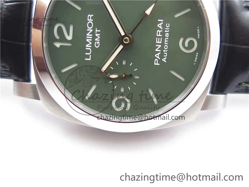PAM1056 Luminor GMT VSF 1:1 Best Edition on Black Leather Strap P.9011 Clone