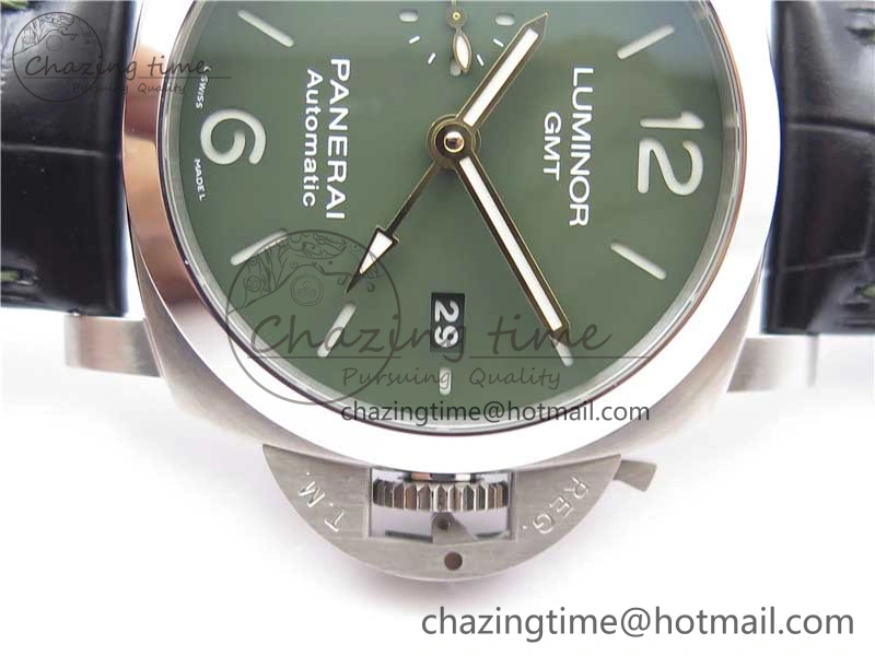 PAM1056 Luminor GMT VSF 1:1 Best Edition on Black Leather Strap P.9011 Clone