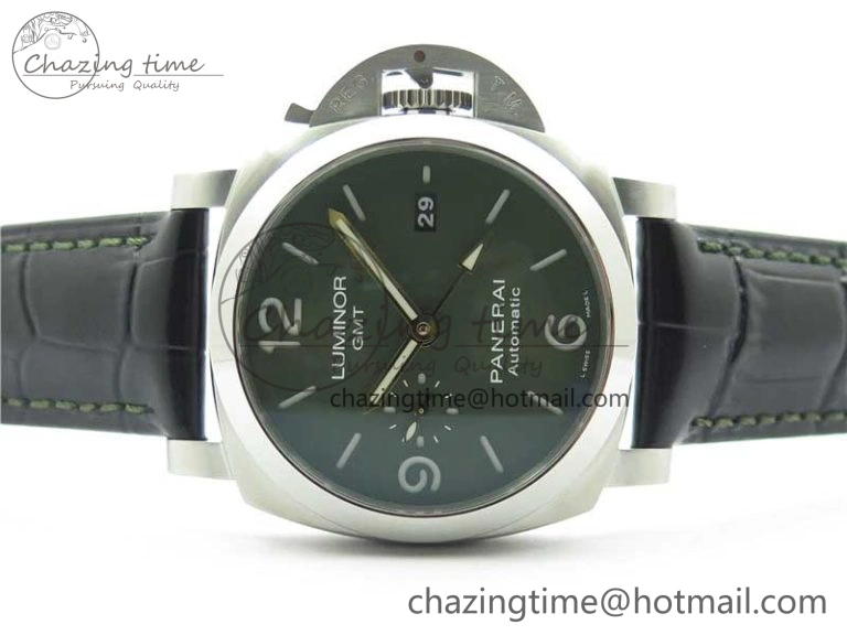 PAM1056 Luminor GMT VSF 1:1 Best Edition on Black Leather Strap P.9011 Clone