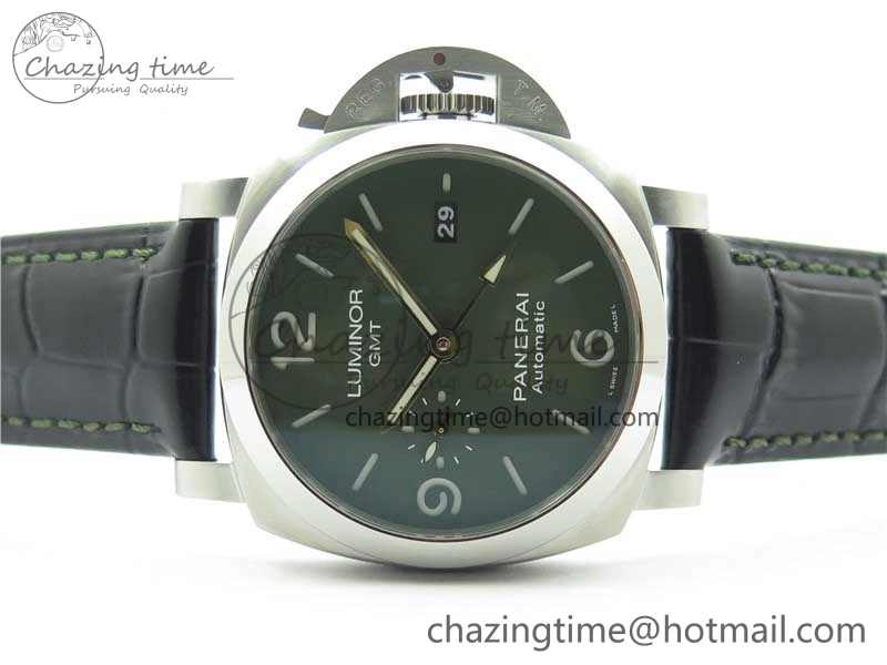 PAM1056 Luminor GMT VSF 1:1 Best Edition on Black Leather Strap P.9011 Clone