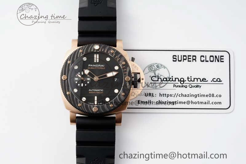 PAM1070 W SBF 1:1 Best Edition Black Dial on Black Rubber Strap P900