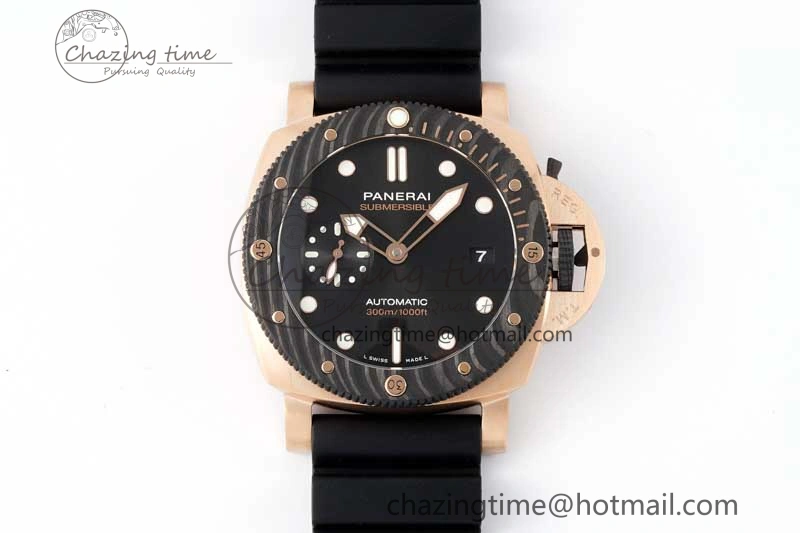 PAM1070 W SBF 1:1 Best Edition Black Dial on Black Rubber Strap P900