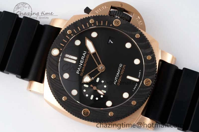 PAM1070 W SBF 1:1 Best Edition Black Dial on Black Rubber Strap P900