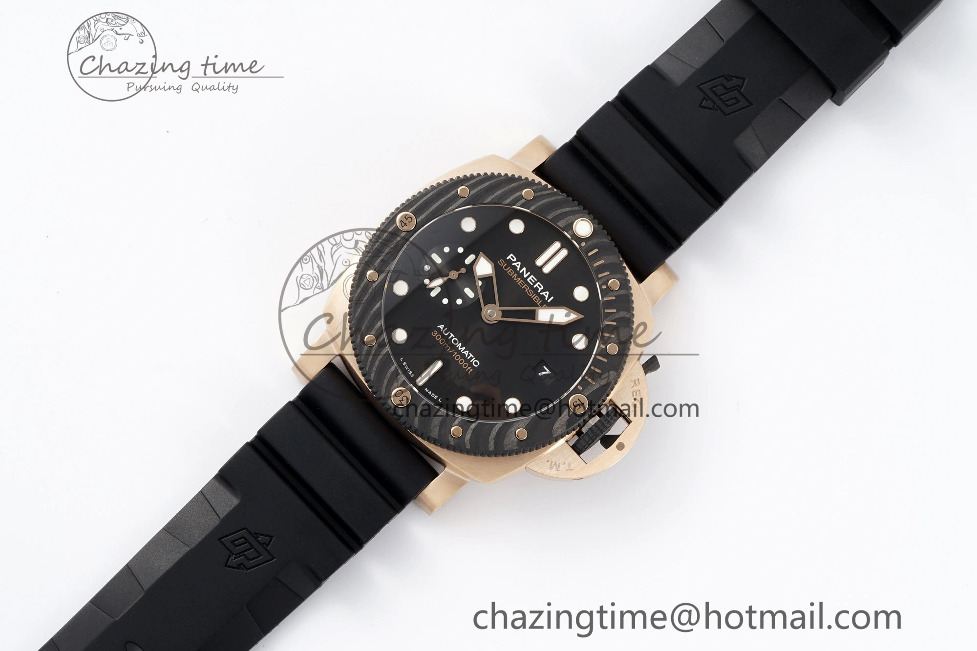 PAM1070 W VSF 1:1 Best Edition Black Dial on Black Rubber Strap P900