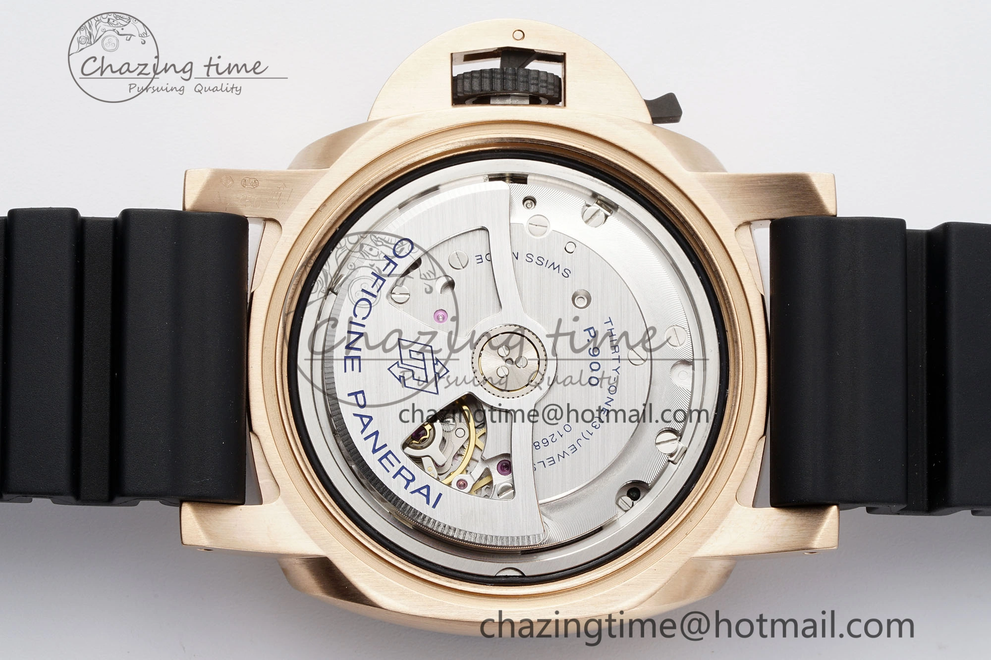 PAM1070 W VSF 1:1 Best Edition Black Dial on Black Rubber Strap P900