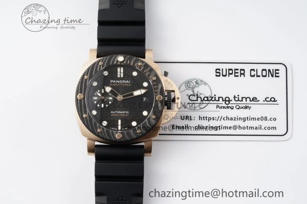 PAM1070 W VSF 1:1 Best Edition Black Dial on Black Rubber Strap P900
