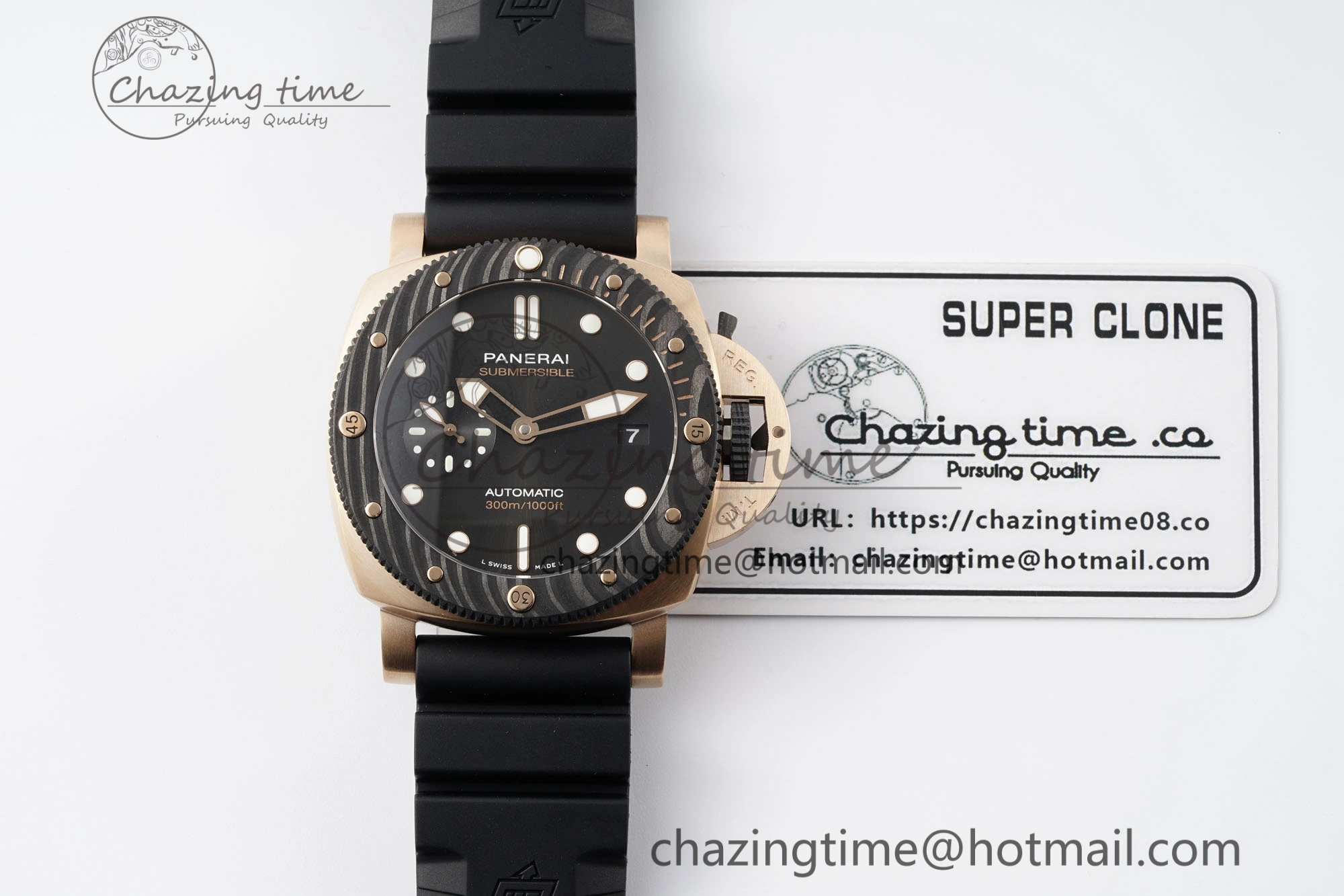 PAM1070 W VSF 1:1 Best Edition Black Dial on Black Rubber Strap P900