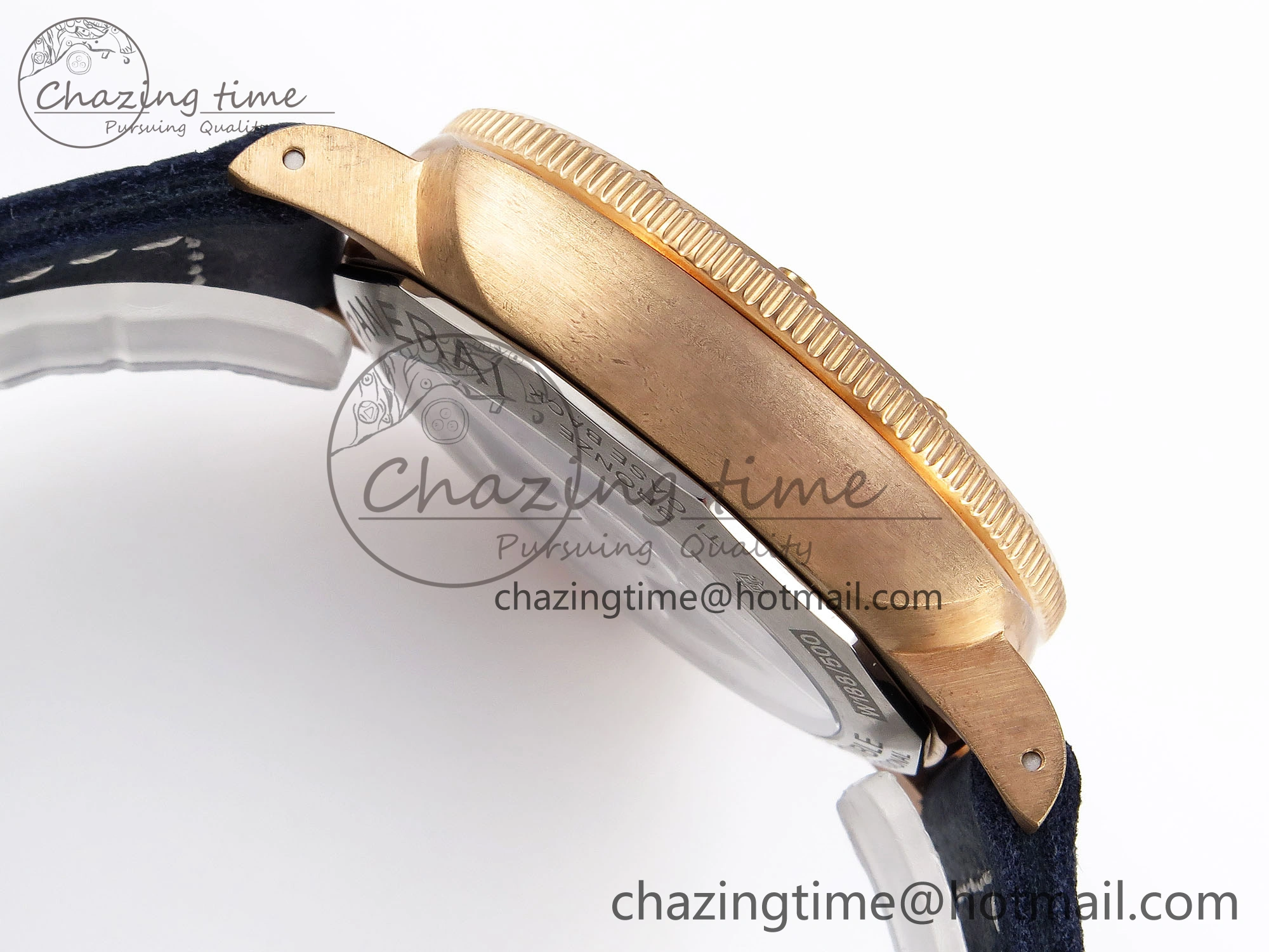 PAM1074 W BRONZO VSF 1:1 BEST EDITION BLUE DIAL ON BLUE CALFSKIN STRAP P.900 CLONE