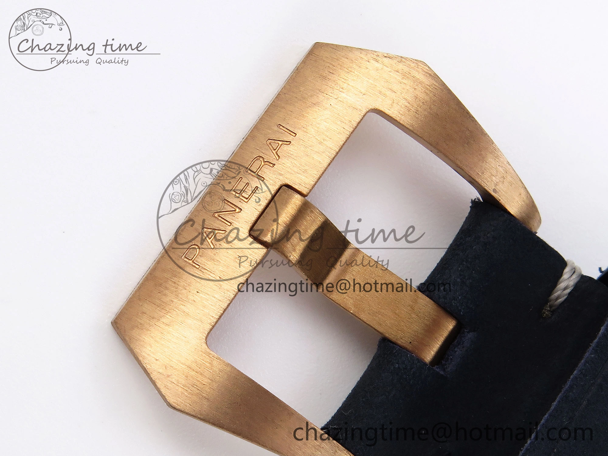 PAM1074 W BRONZO VSF 1:1 BEST EDITION BLUE DIAL ON BLUE CALFSKIN STRAP P.900 CLONE