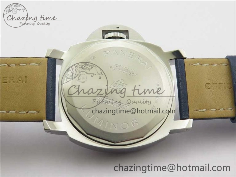 PAM1085 W HWF 1:1 Best Edition on Blue Leather Strap A6497