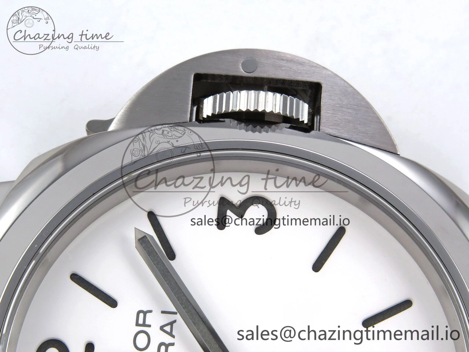 PAM1087 W HWF 1:1 Best Edition White Dial on Green Rubber Strap A6497