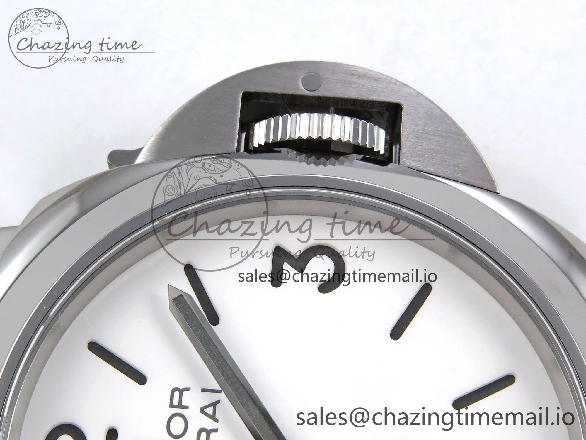 PAM1087 W HWF 1:1 Best Edition White Dial on Green Rubber Strap A6497