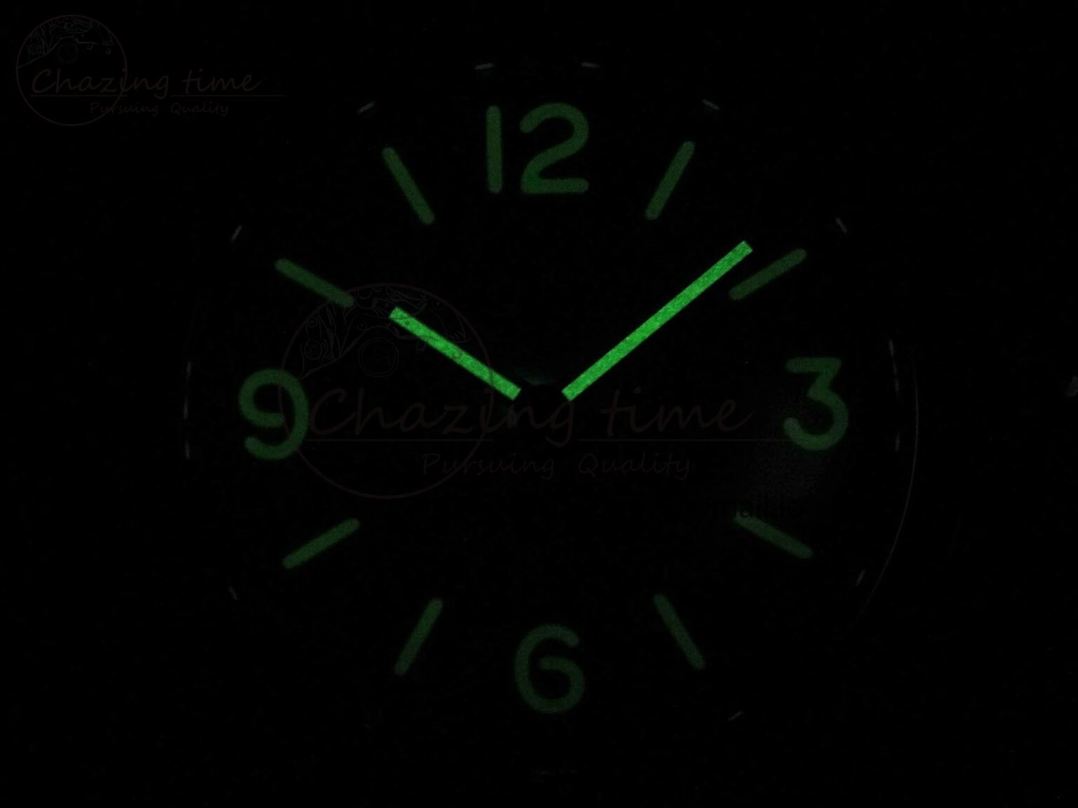 PAM1087 W HWF 1:1 Best Edition White Dial on Green Rubber Strap A6497