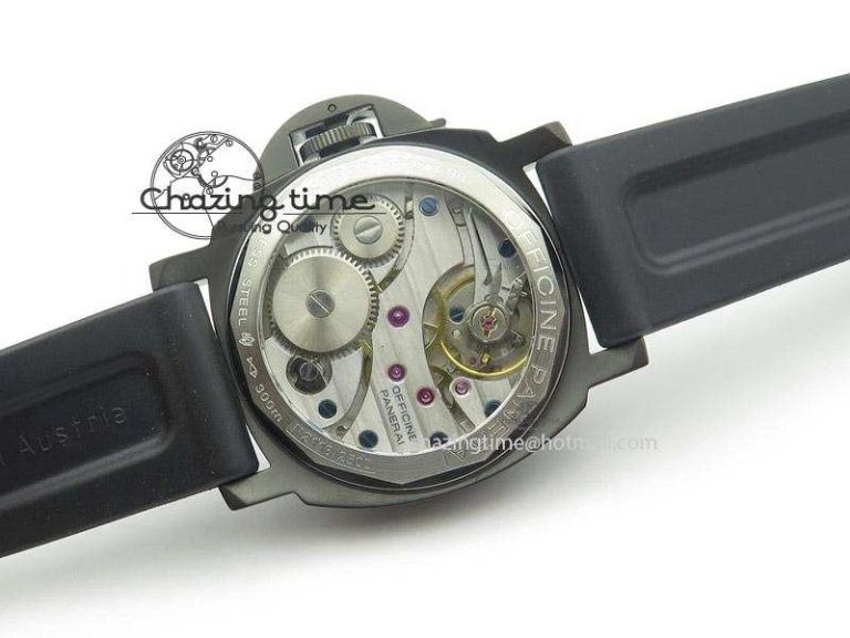 PAM111 DLC H-Maker Best Edition On Black Rubber Strap A6497