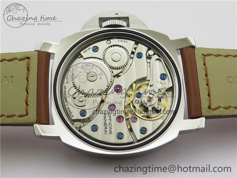 PAM111 HWF 1:1 Best Edition on Brown Calf Leather Strap A6497 ( Free Strap )