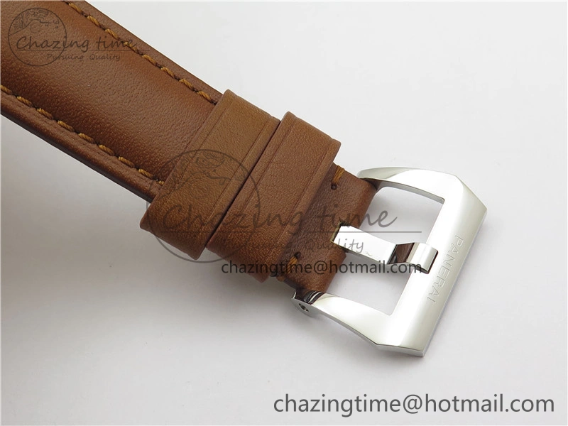 PAM111 HWF 1:1 Best Edition on Brown Calf Leather Strap A6497 ( Free Strap )