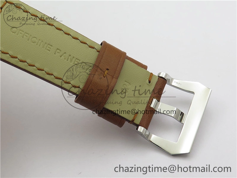 PAM111 HWF 1:1 Best Edition on Brown Calf Leather Strap A6497 ( Free Strap )