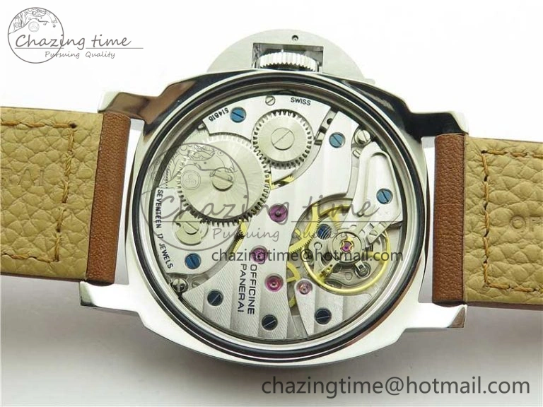 PAM111 P Noob 1:1 Best Edition on Brown Leather Strap A6497 with Y-Incabloc V11