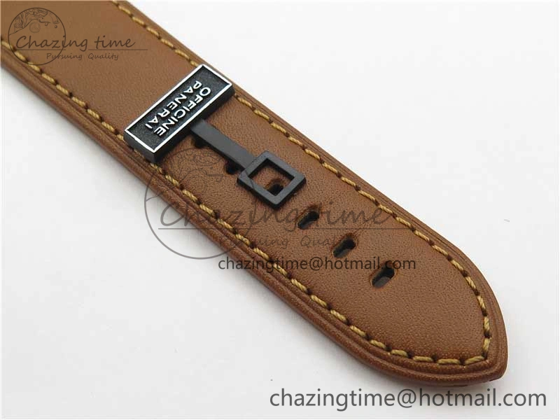 PAM111 P Noob 1:1 Best Edition on Brown Leather Strap A6497 with Y-Incabloc V11