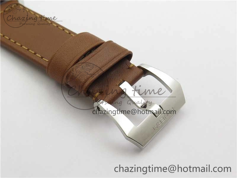 PAM111 P Noob 1:1 Best Edition on Brown Leather Strap A6497 with Y-Incabloc V11