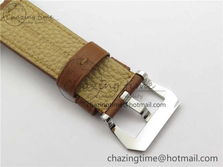 PAM111 P Noob 1:1 Best Edition on Brown Leather Strap A6497 with Y-Incabloc V11
