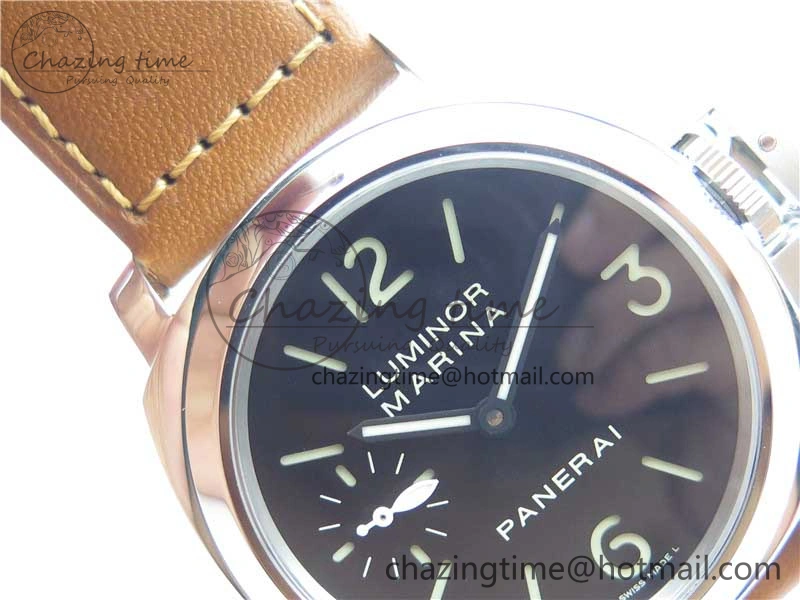 PAM111 P Noob 1:1 Best Edition on Brown Leather Strap A6497 with Y-Incabloc V11