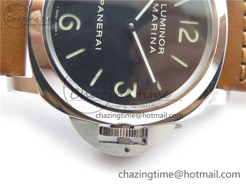 PAM111 P Noob 1:1 Best Edition on Brown Leather Strap A6497 with Y-Incabloc V11