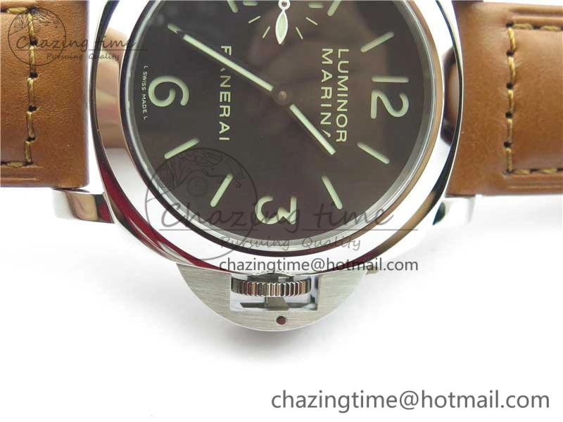 PAM111 VSF 1:1 Best Edition on Brown Calf leather Strap A6497 ( Free Strap )