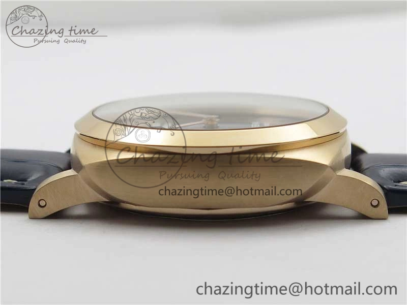 PAM1112 V GMT RG VSF 1:1 Best Edition Blue Dial on Blue Leather Strap P.9011 Super Clone