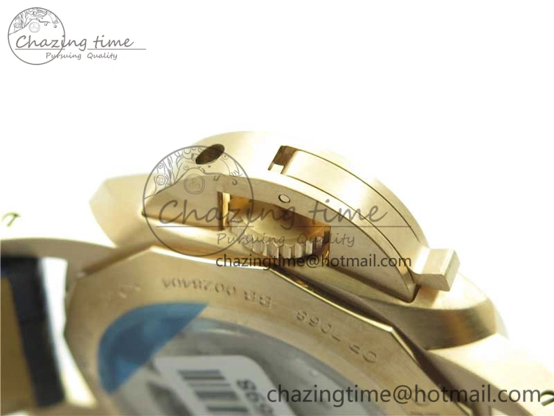 PAM1112 V GMT RG VSF 1:1 Best Edition Blue Dial on Blue Leather Strap P.9011 Super Clone