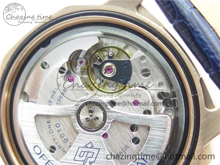 PAM1112 V GMT RG VSF 1:1 Best Edition Blue Dial on Blue Leather Strap P.9011 Super Clone