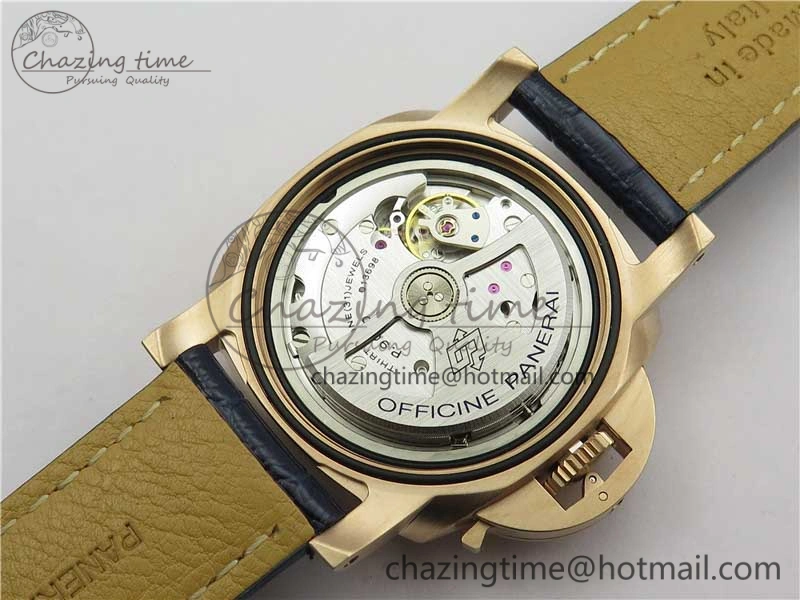PAM1112 V GMT RG VSF 1:1 Best Edition Blue Dial on Blue Leather Strap P.9011 Super Clone