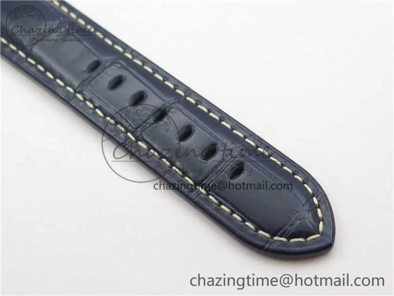 PAM1112 V GMT RG VSF 1:1 Best Edition Blue Dial on Blue Leather Strap P.9011 Super Clone