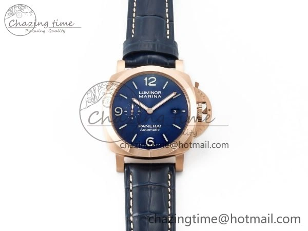 PAM1112 W TTF 1:1 Best Edition on Blue Leather Strap P9010