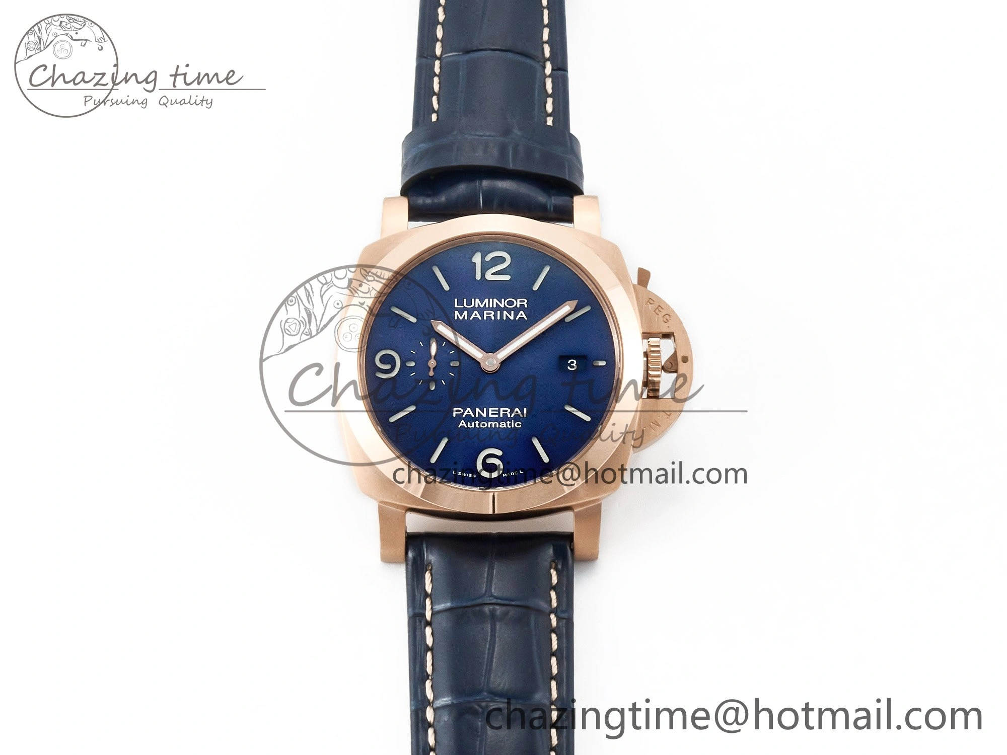 PAM1112 W TTF 1:1 Best Edition on Blue Leather Strap P9010
