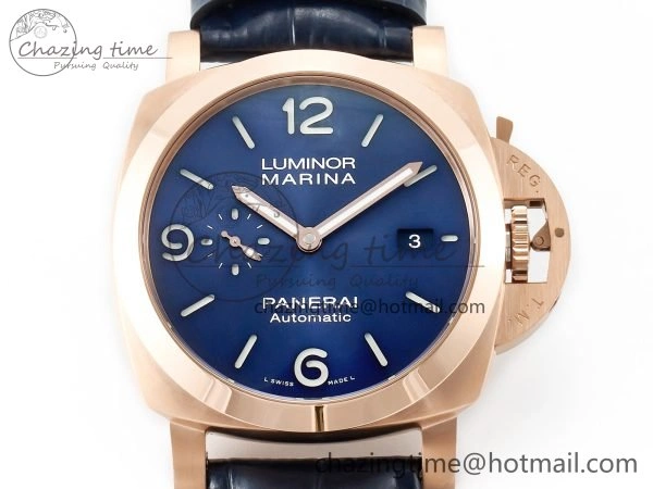 PAM1112 W TTF 1:1 Best Edition on Blue Leather Strap P9010