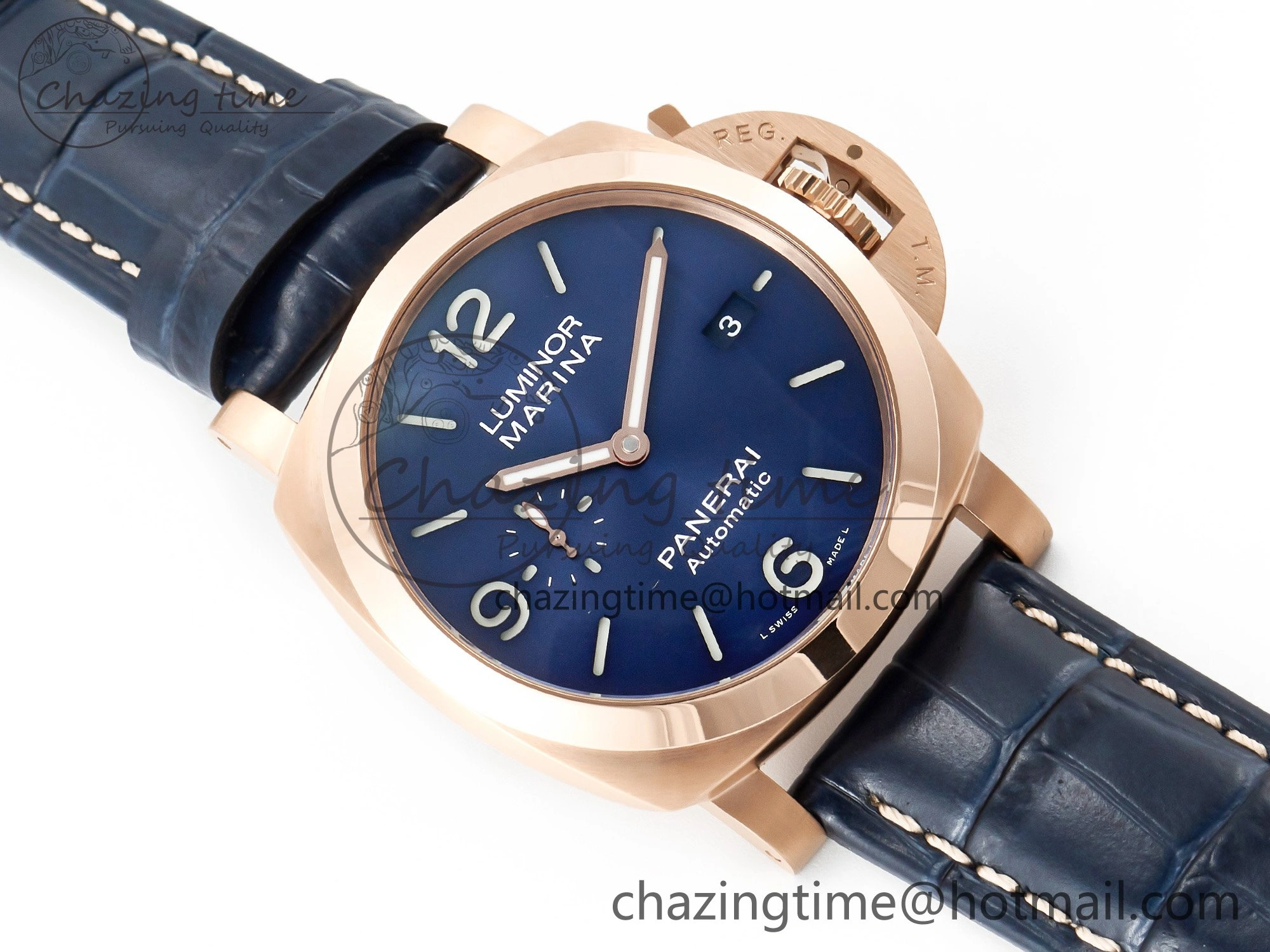 PAM1112 W TTF 1:1 Best Edition on Blue Leather Strap P9010