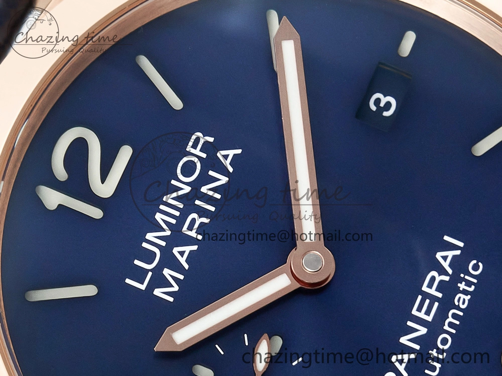 PAM1112 W TTF 1:1 Best Edition on Blue Leather Strap P9010
