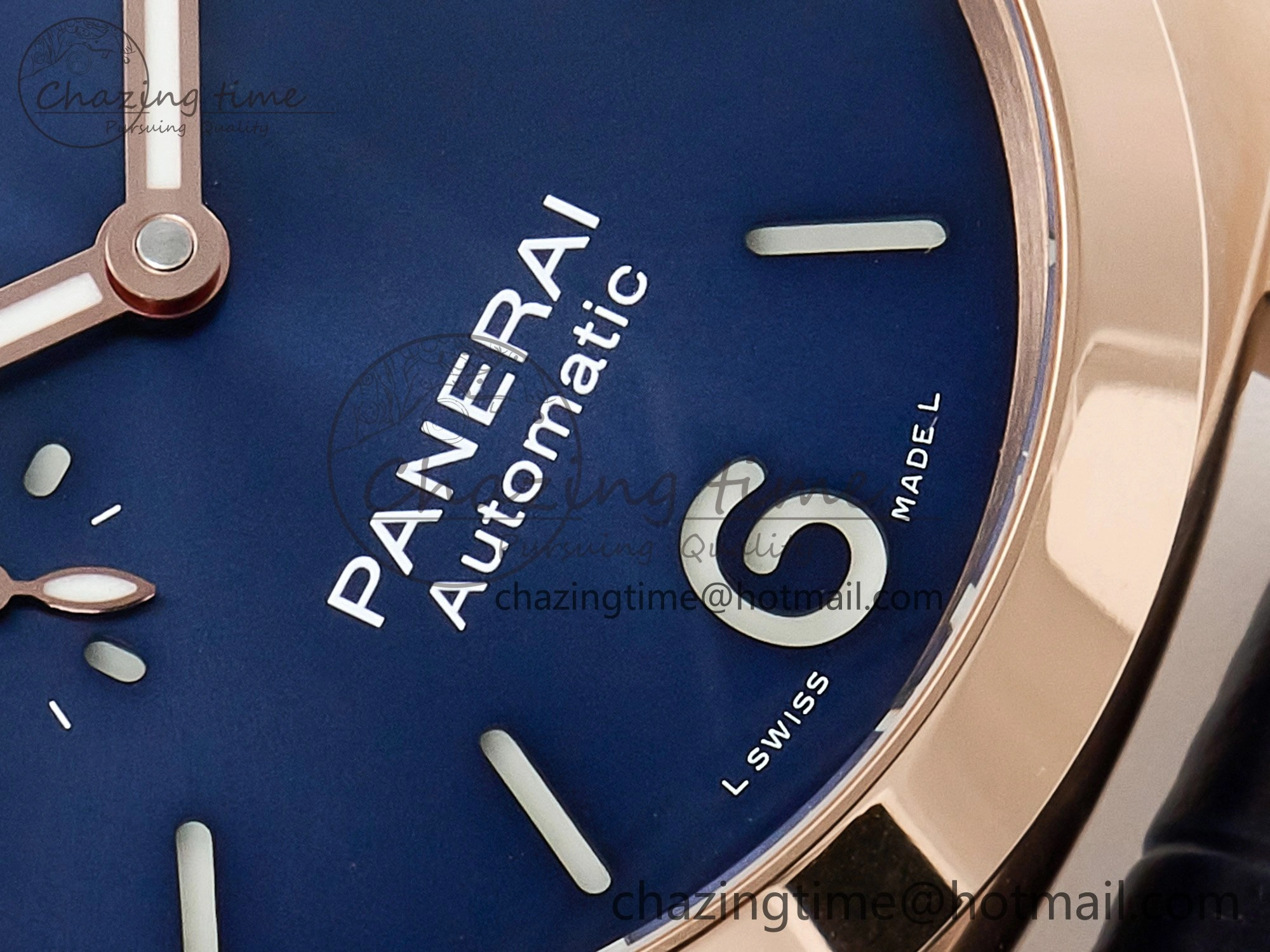 PAM1112 W TTF 1:1 Best Edition on Blue Leather Strap P9010