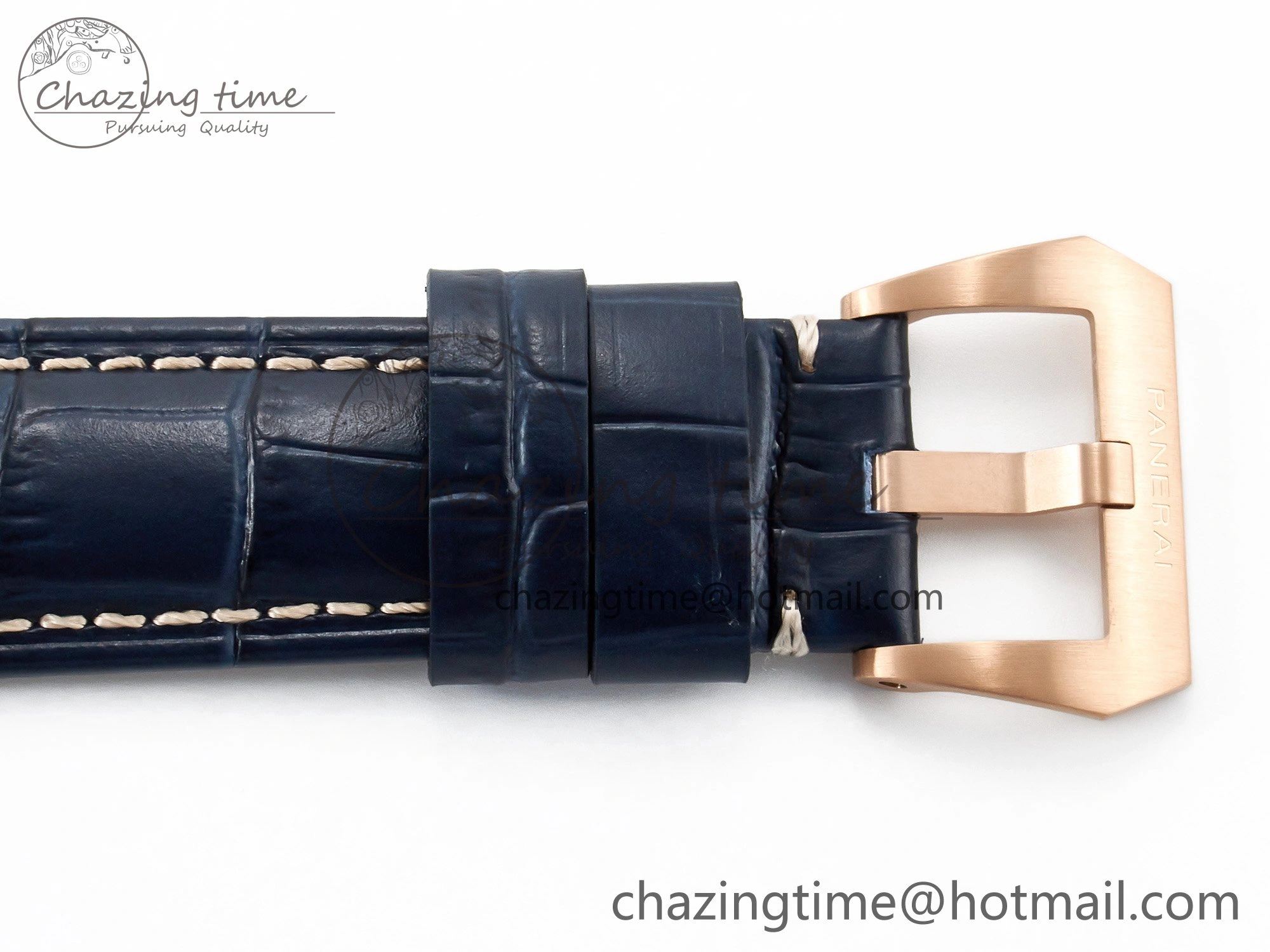 PAM1112 W TTF 1:1 Best Edition on Blue Leather Strap P9010