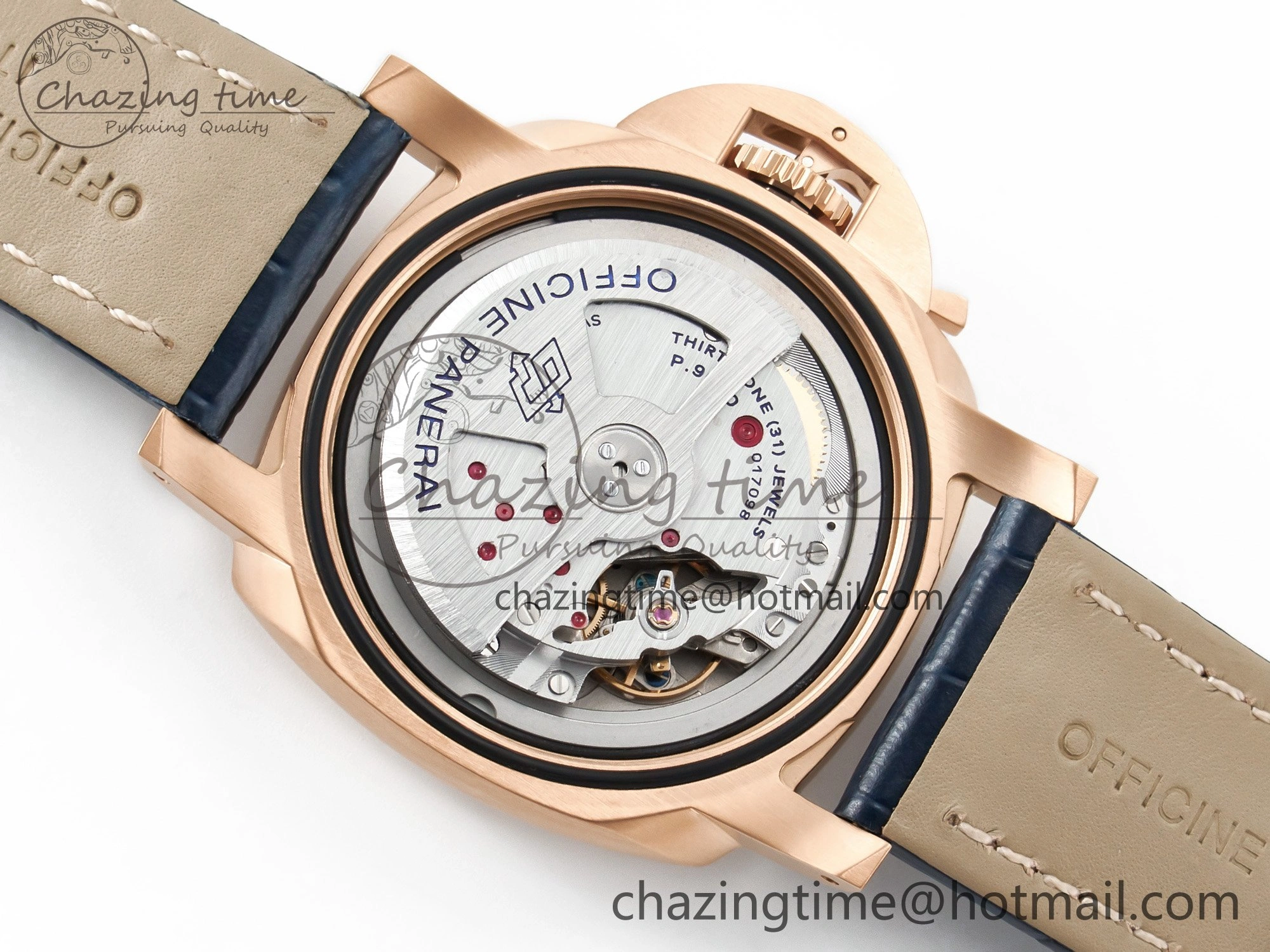 PAM1112 W TTF 1:1 Best Edition on Blue Leather Strap P9010