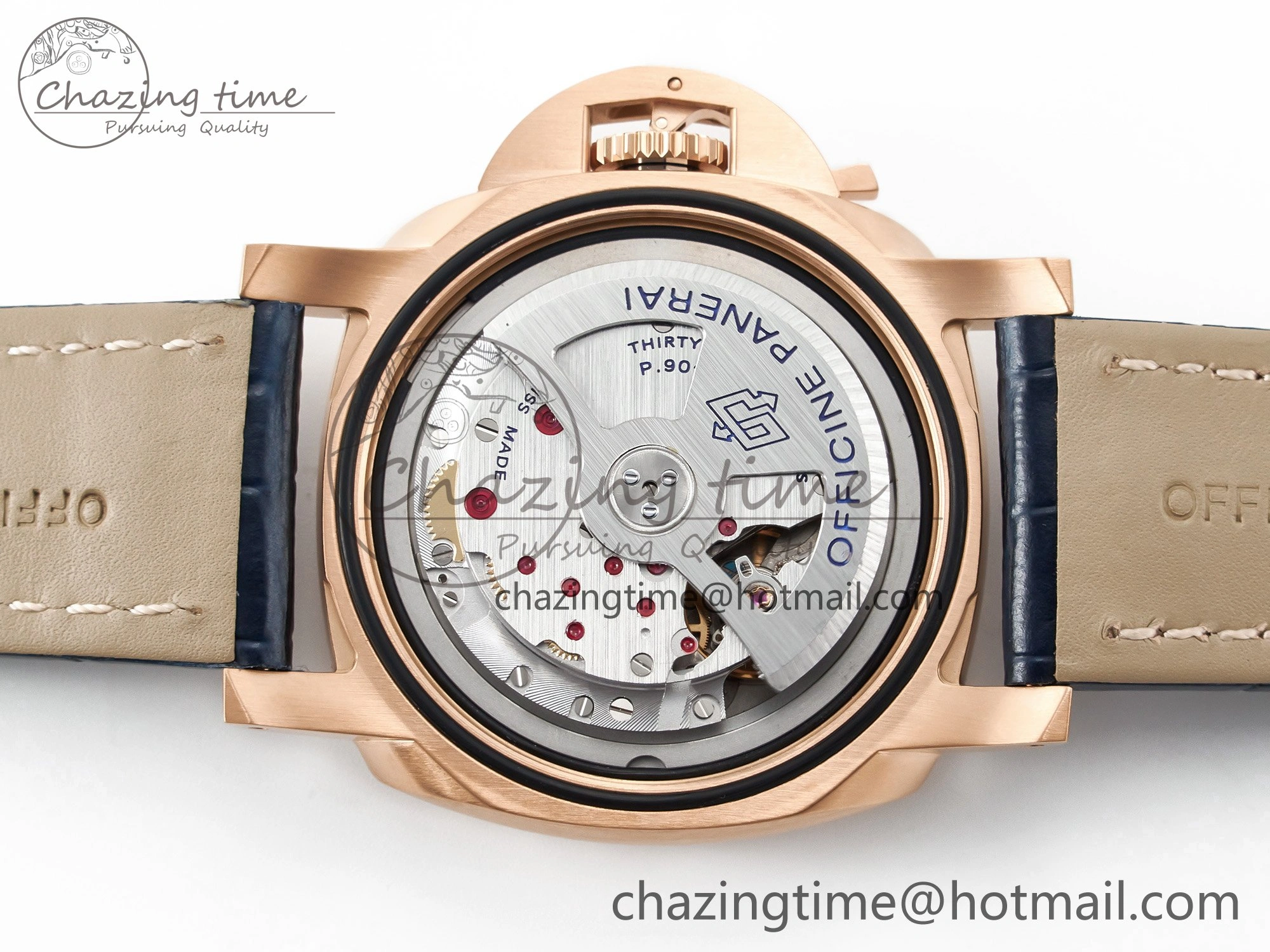 PAM1112 W TTF 1:1 Best Edition on Blue Leather Strap P9010