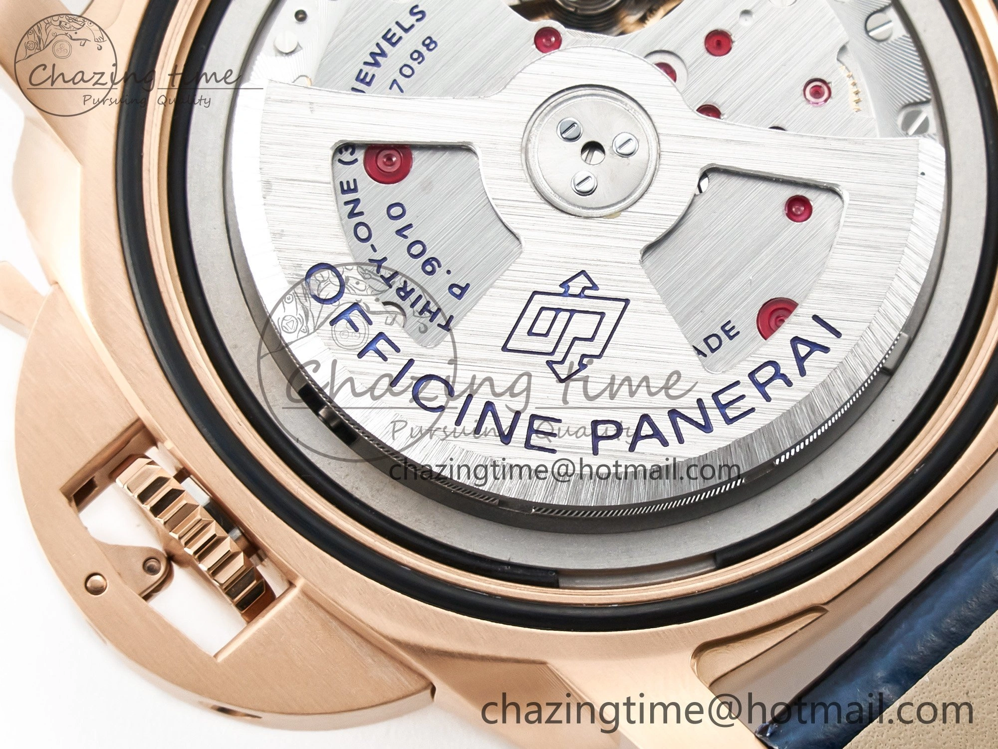PAM1112 W TTF 1:1 Best Edition on Blue Leather Strap P9010