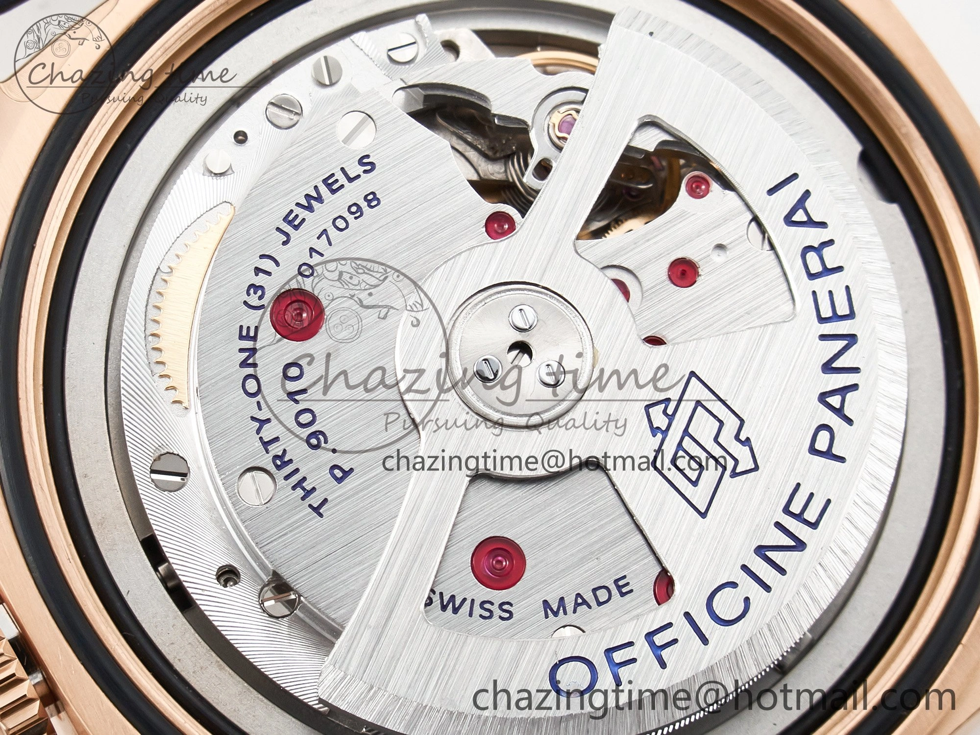 PAM1112 W TTF 1:1 Best Edition on Blue Leather Strap P9010