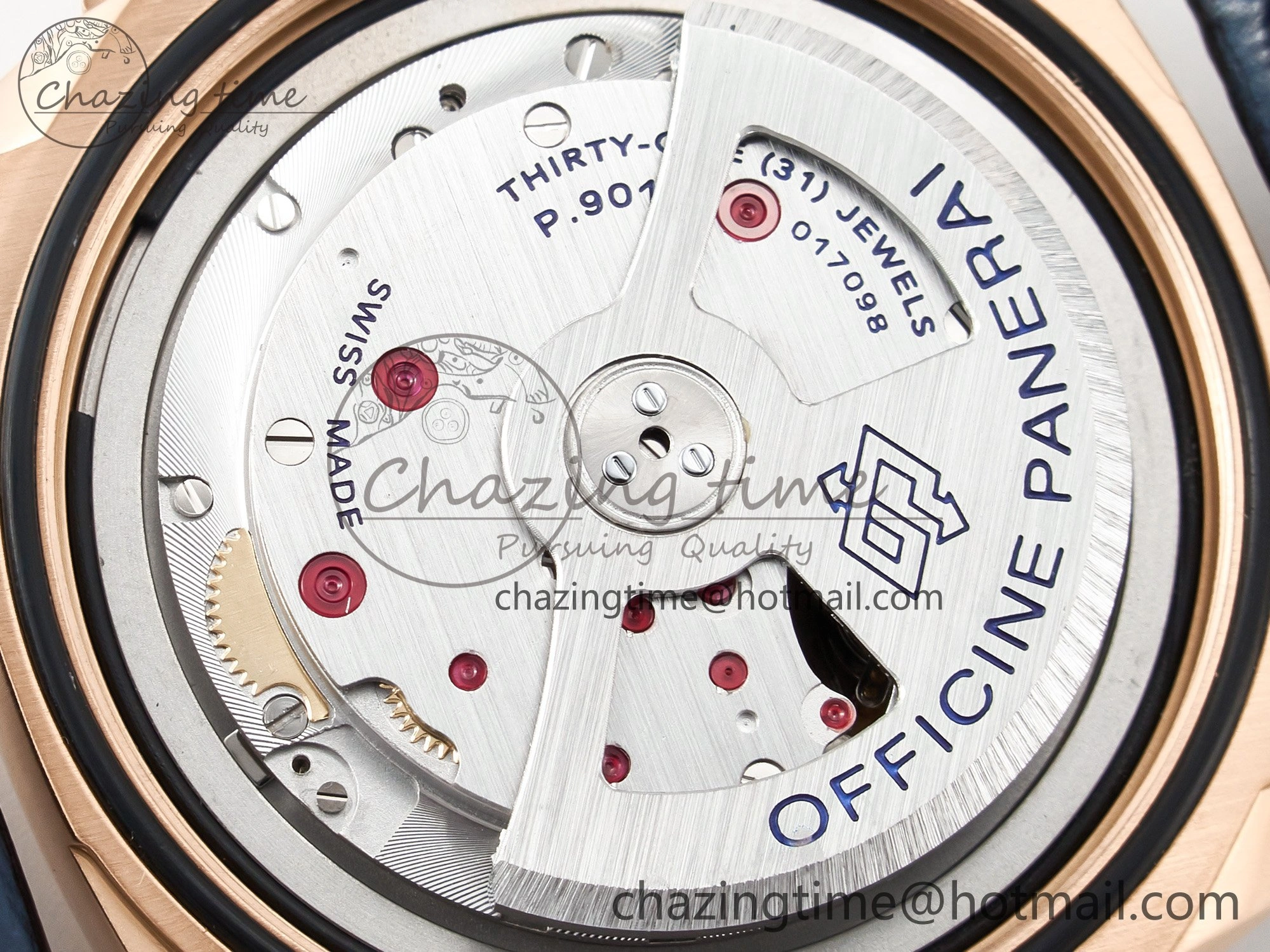 PAM1112 W TTF 1:1 Best Edition on Blue Leather Strap P9010